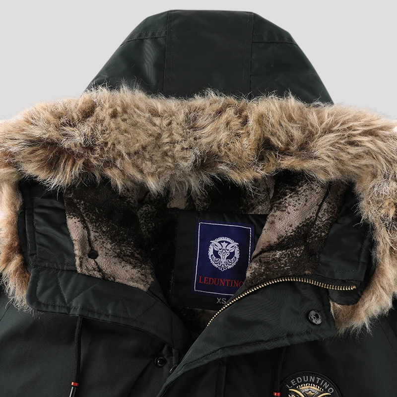 Herre Vinterjakke med Aftagelig Hætte