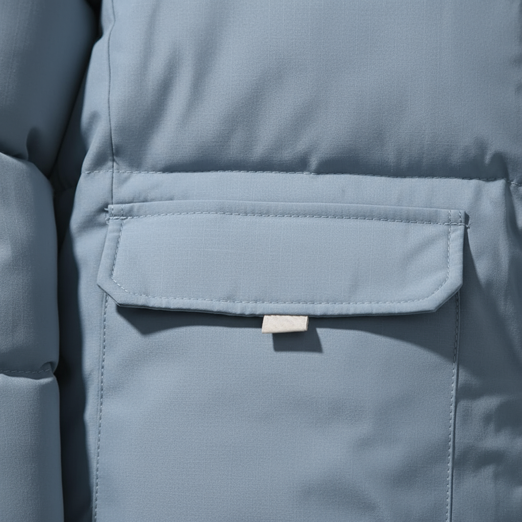 Herre Vinterjakke med Hætte og Lommer