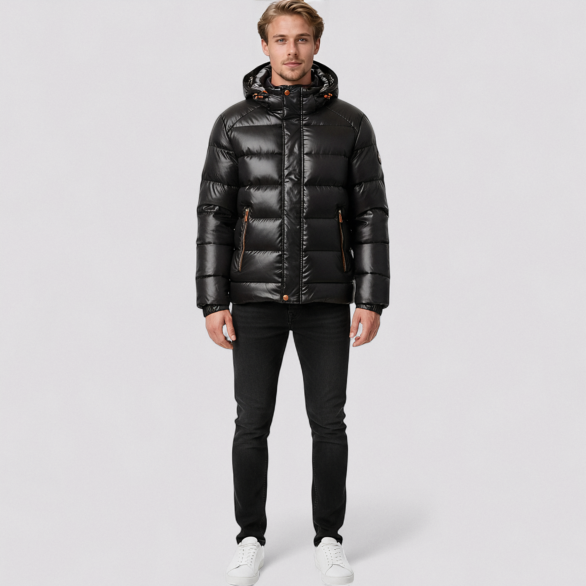 Isoleret Herre Vinterjakke med Hætte