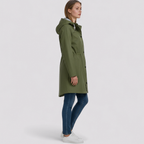 Lang Dame Regnfrakke i Vandafvisende Materiale