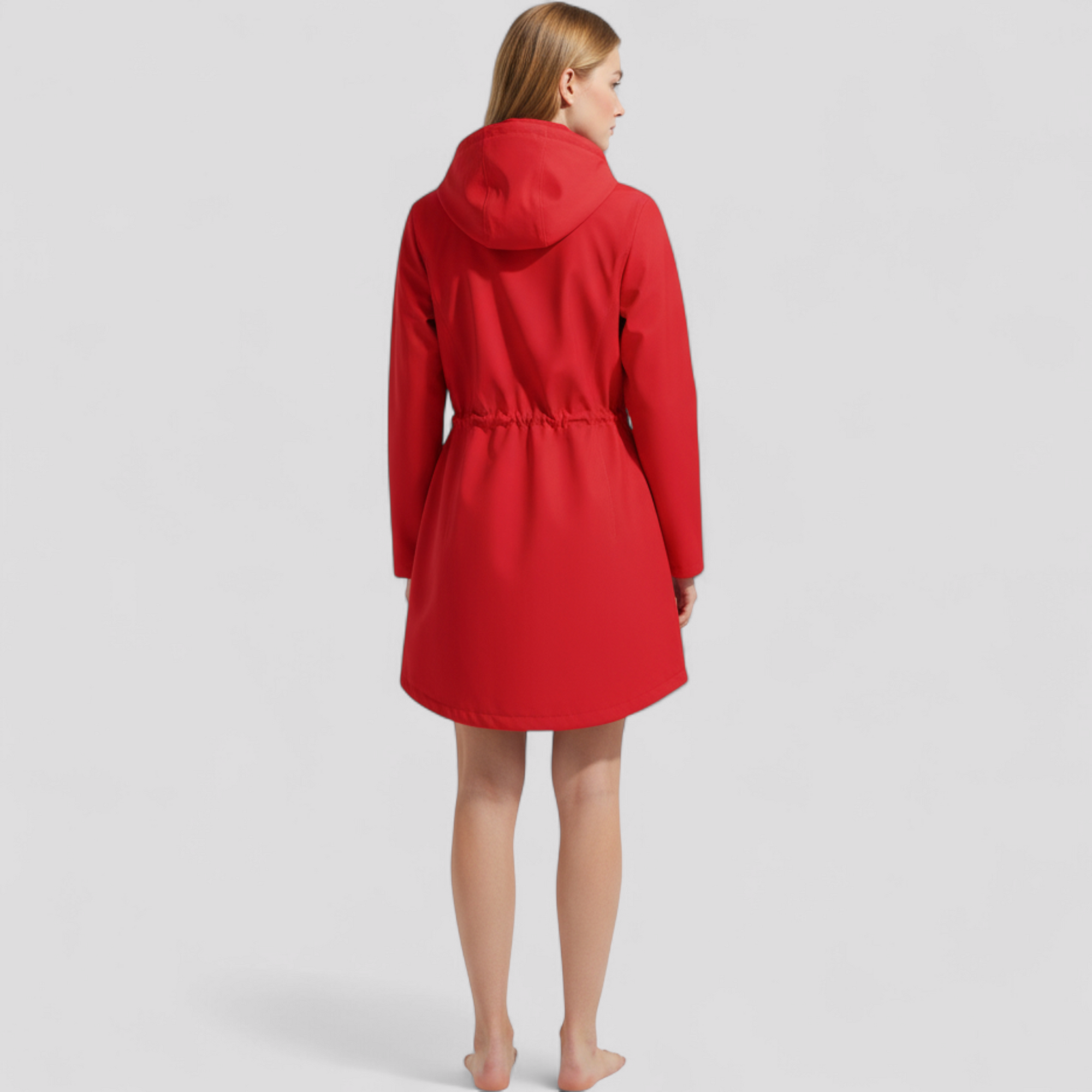 Lang Dame Regnfrakke i Vandafvisende Materiale