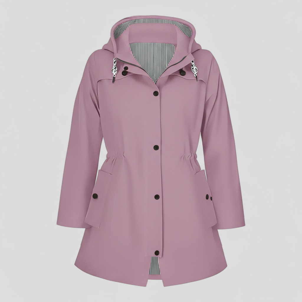 Lang Dame Regnfrakke i Vandafvisende Materiale