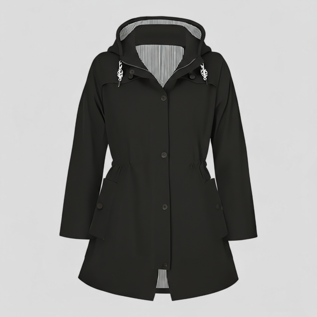 Lang Dame Regnfrakke i Vandafvisende Materiale