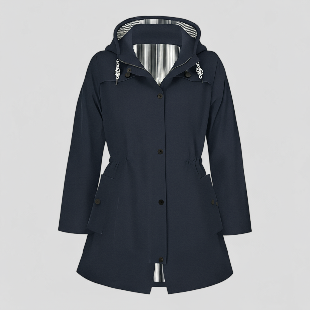 Lang Dame Regnfrakke i Vandafvisende Materiale