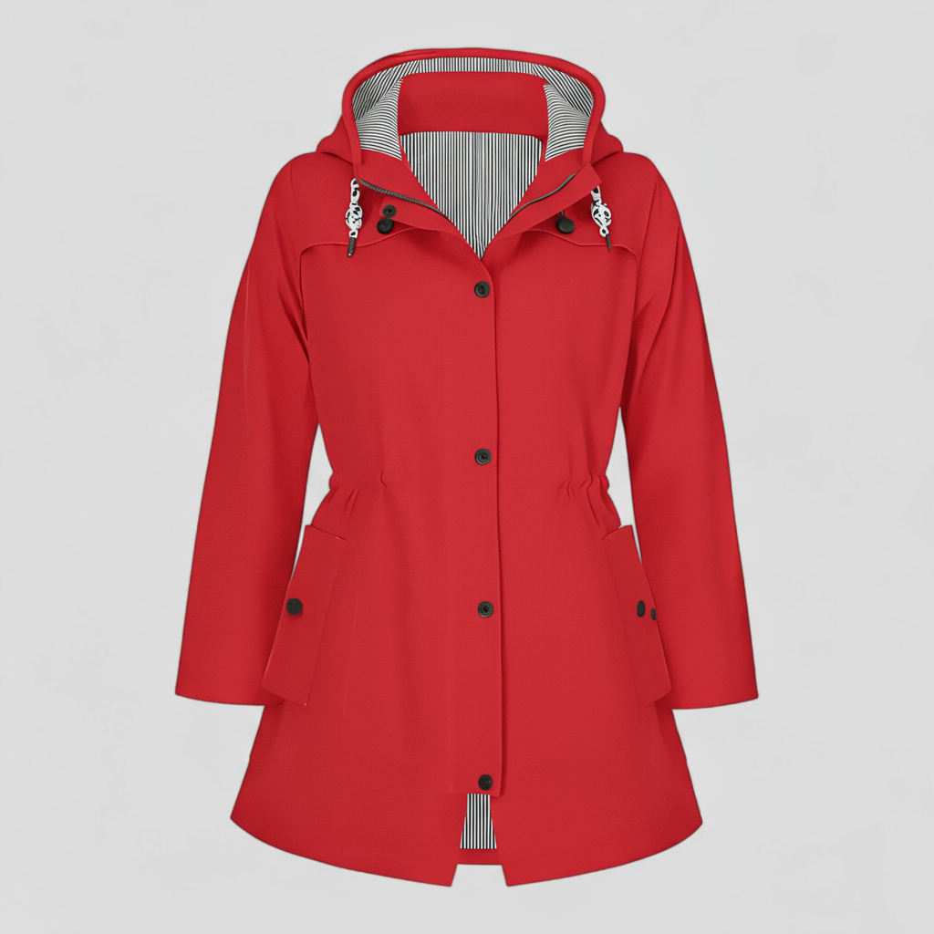 Lang Dame Regnfrakke i Vandafvisende Materiale