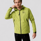 Let Vandafvisende Herre Vindjakke med Aftagelig Hætte – Til Udendørs Aktiviteter