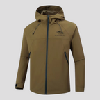 Let Vandafvisende Herre Vindjakke med Aftagelig Hætte – Til Udendørs Aktiviteter