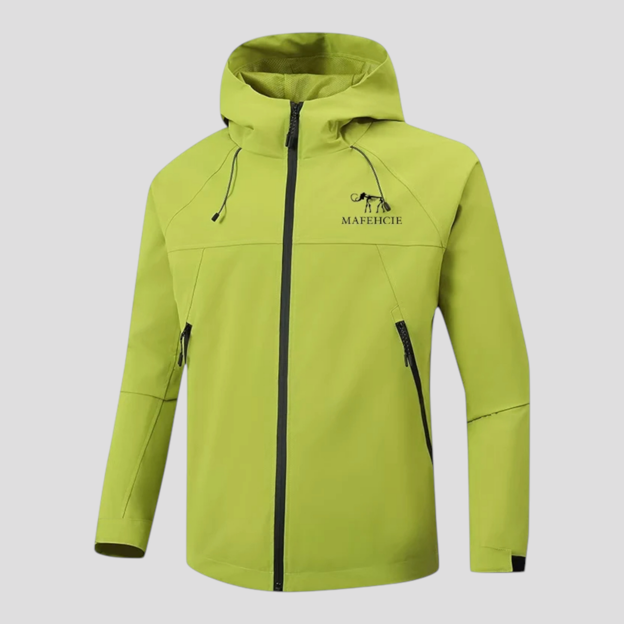 Let Vandafvisende Herre Vindjakke med Aftagelig Hætte – Til Udendørs Aktiviteter