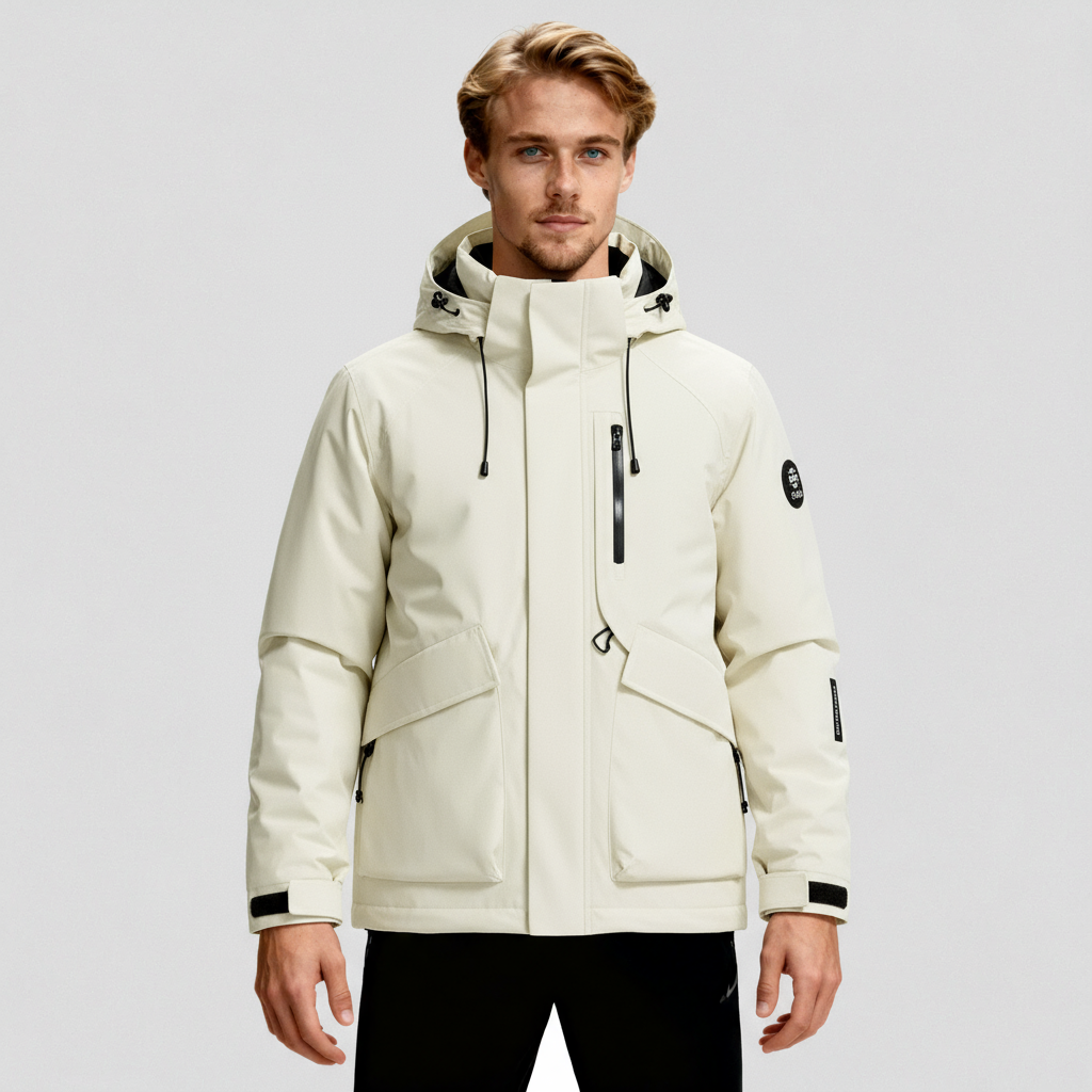 Mænds Letvægts Vandtæt Jakke til Udendørs