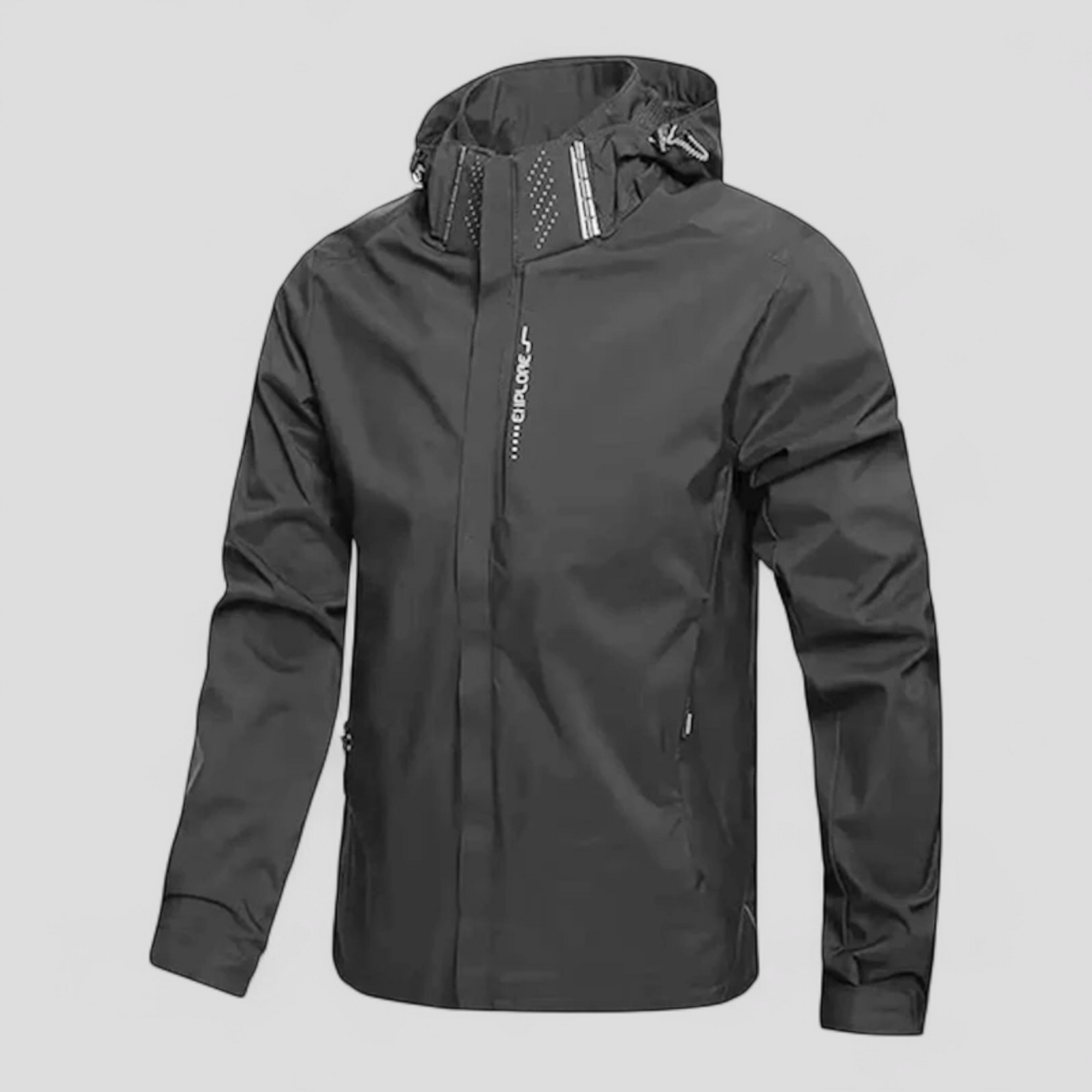 Mænds Letvægts Vindtæt Jakke til Udendørs Brug