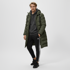 Mænds Varm Lang Jakke med Hætte