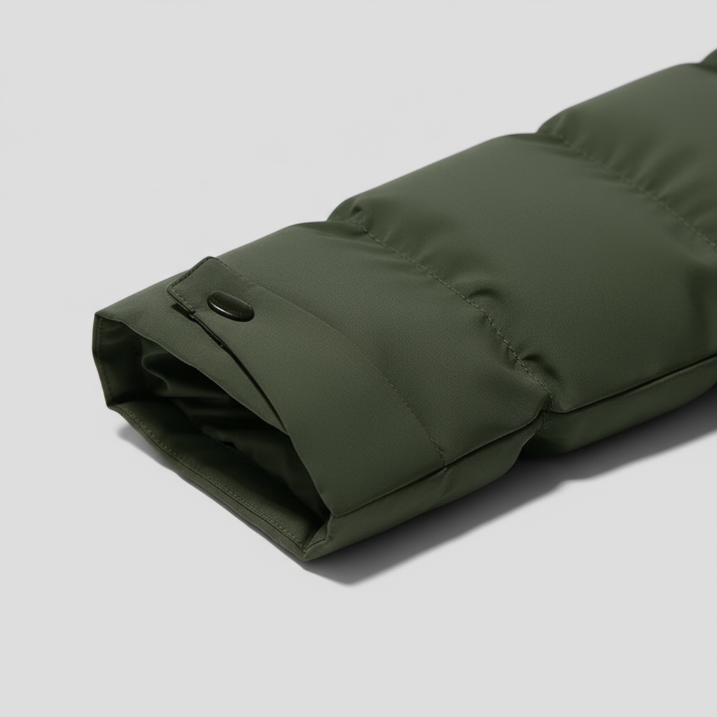 Mænds Varm Lang Jakke med Hætte