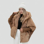 Oversize Vinterfrakke til Dame med Hætte