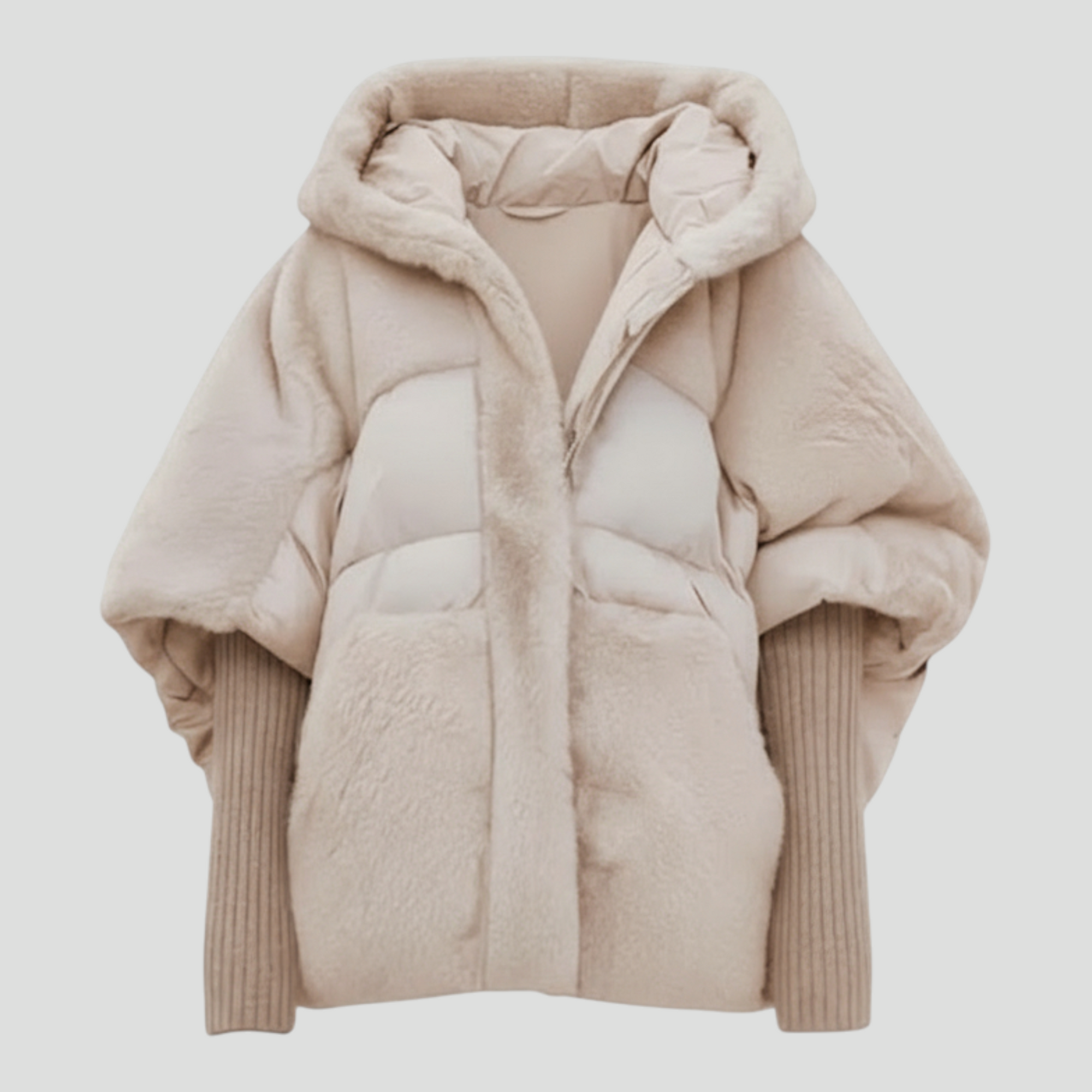 Oversize Vinterfrakke til Dame med Hætte
