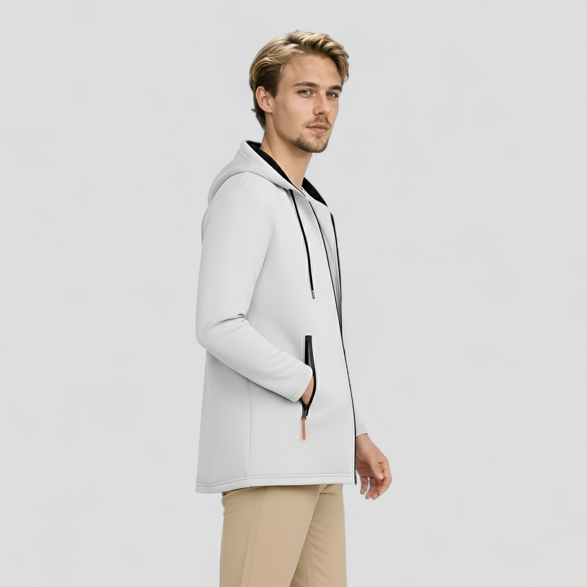 Oversize Vinterjakke til Herre med Hætte