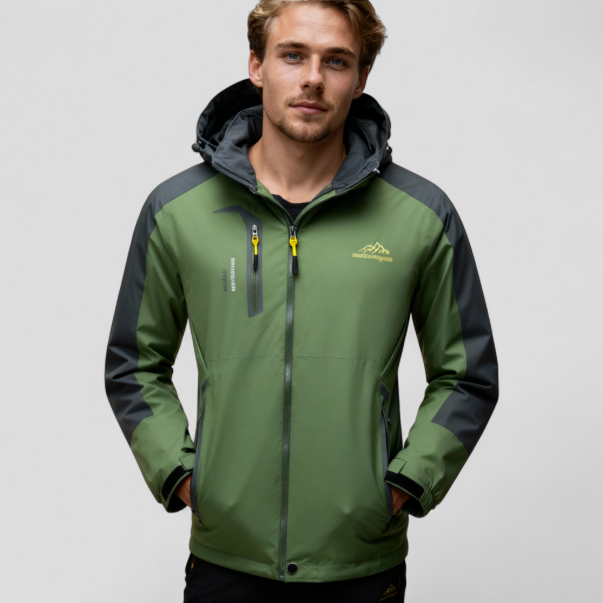 Robust og stilfuld vandtæt herrejakke til udendørs eventyr
