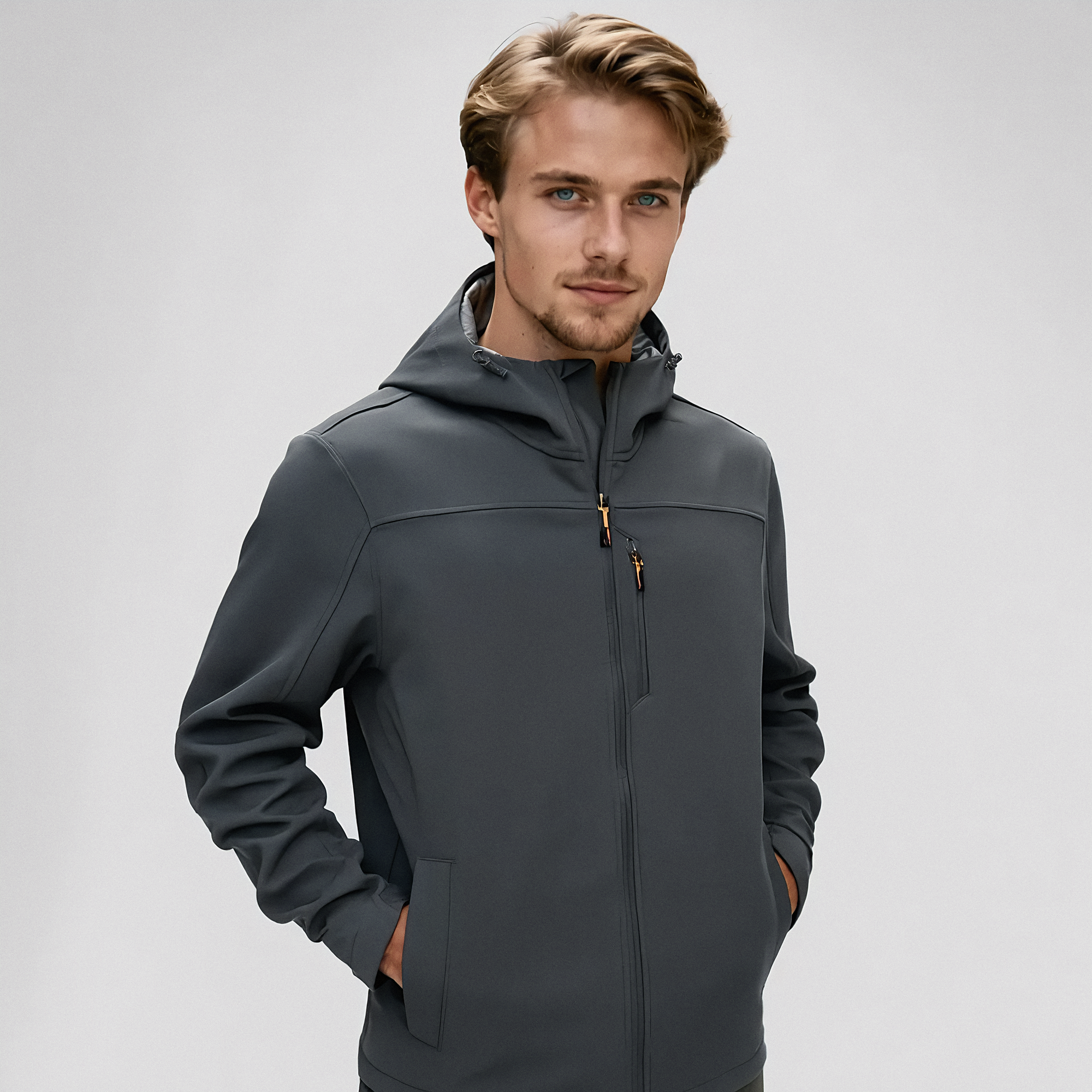 Softshell Jakke til Mænd – Vandtæt med Hætte