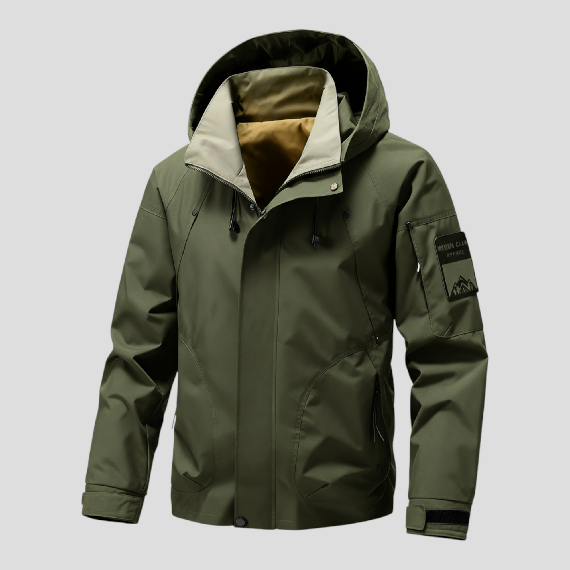 Vandtæt Fiskerjakke til Mænd med Hætte