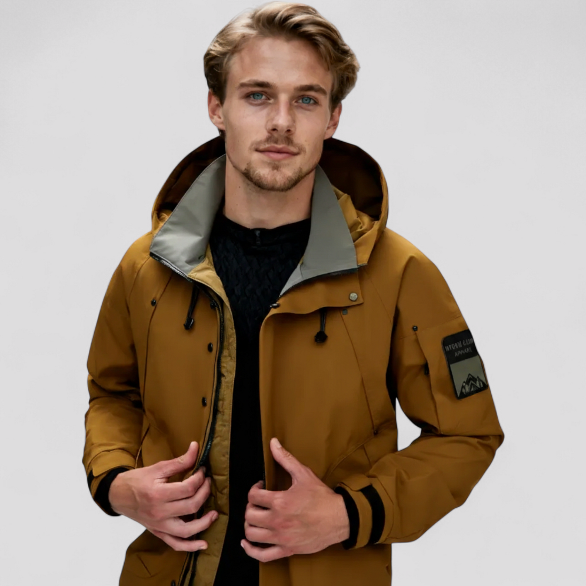 Vandtæt Fiskerjakke til Mænd med Hætte