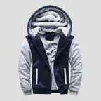 Varm Fleecejakke med Hætte til Mænd