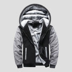 Varm Fleecejakke med Hætte til Mænd