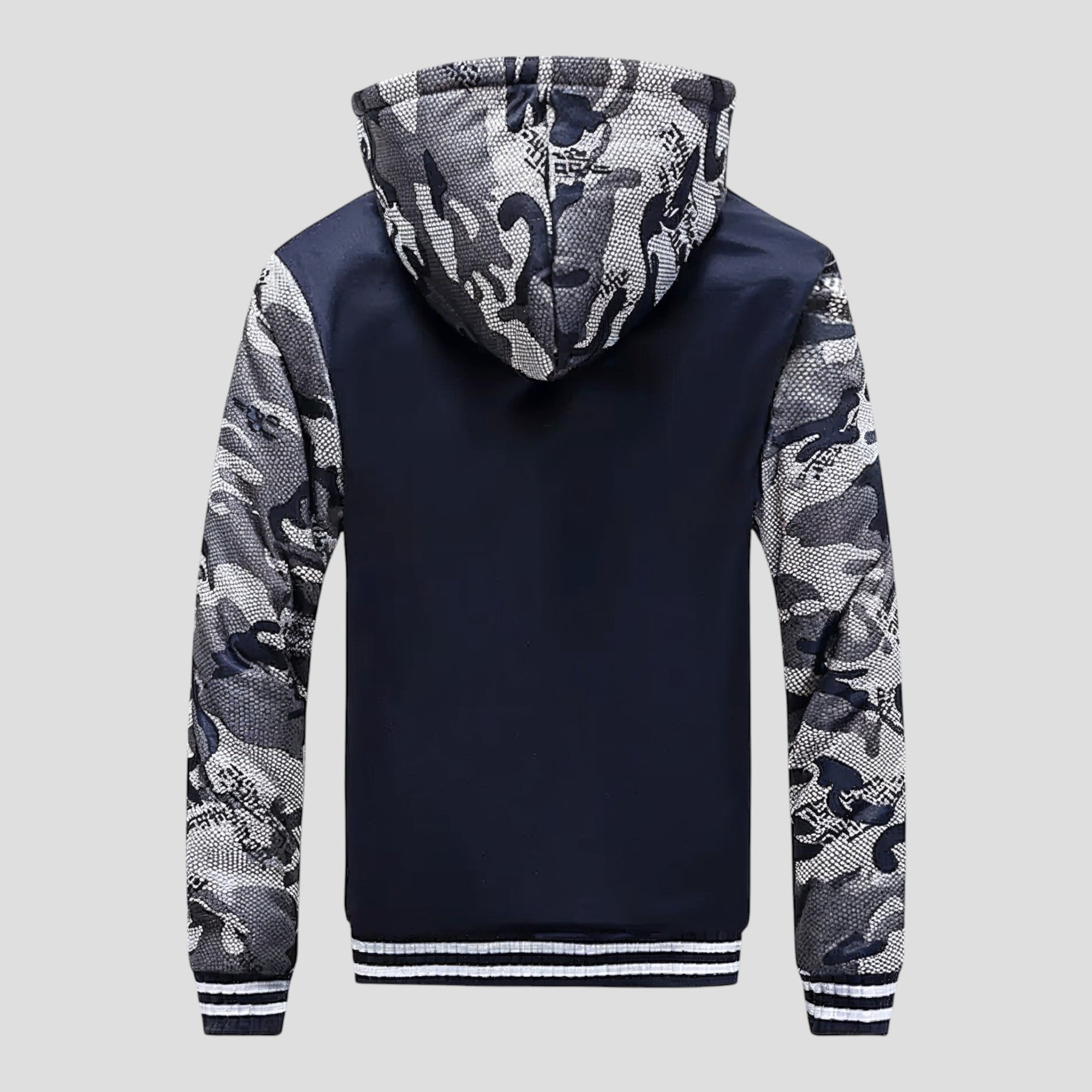 Varm Fleecejakke med Hætte til Mænd