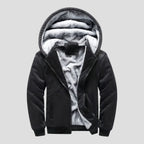 Varm Fleecejakke med Hætte til Mænd