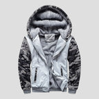 Varm Fleecejakke med Hætte til Mænd