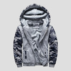 Varm Fleecejakke med Hætte til Mænd