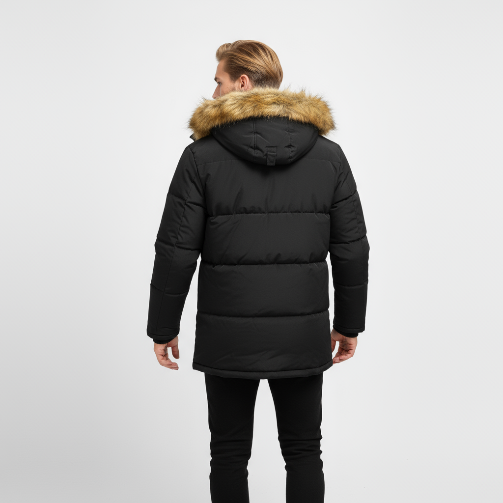 Varm Herre Parka med Hætte