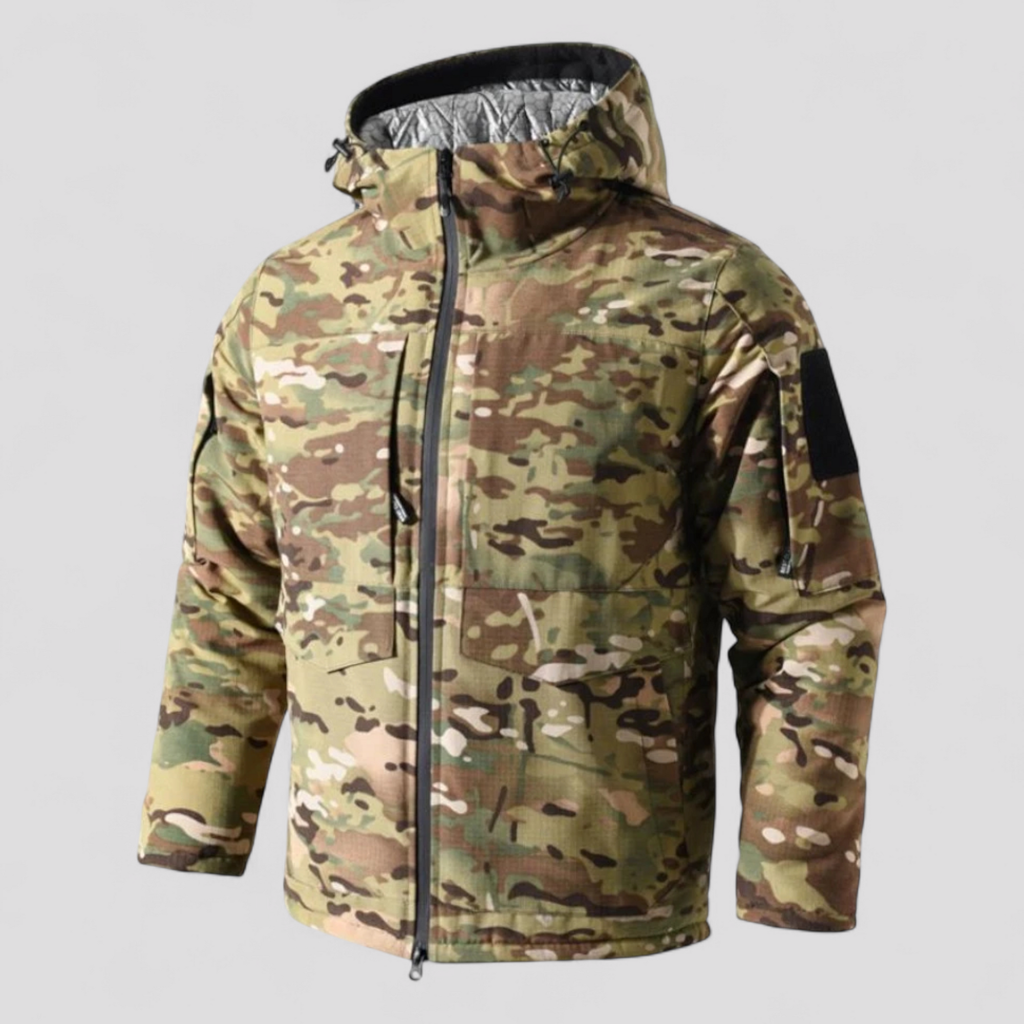 Varm camouflage-vinterjakke til mænd – vindtæt og komfortabel