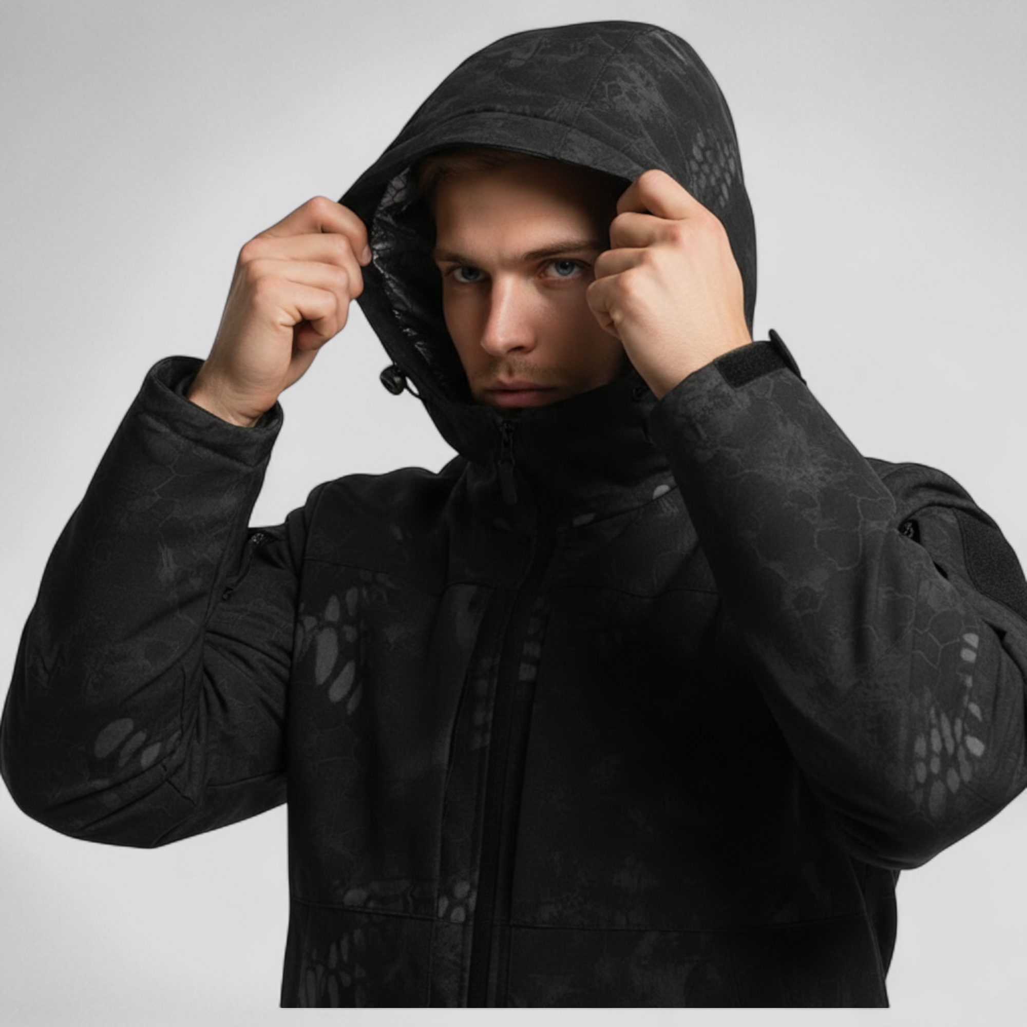 Varm camouflage-vinterjakke til mænd – vindtæt og komfortabel