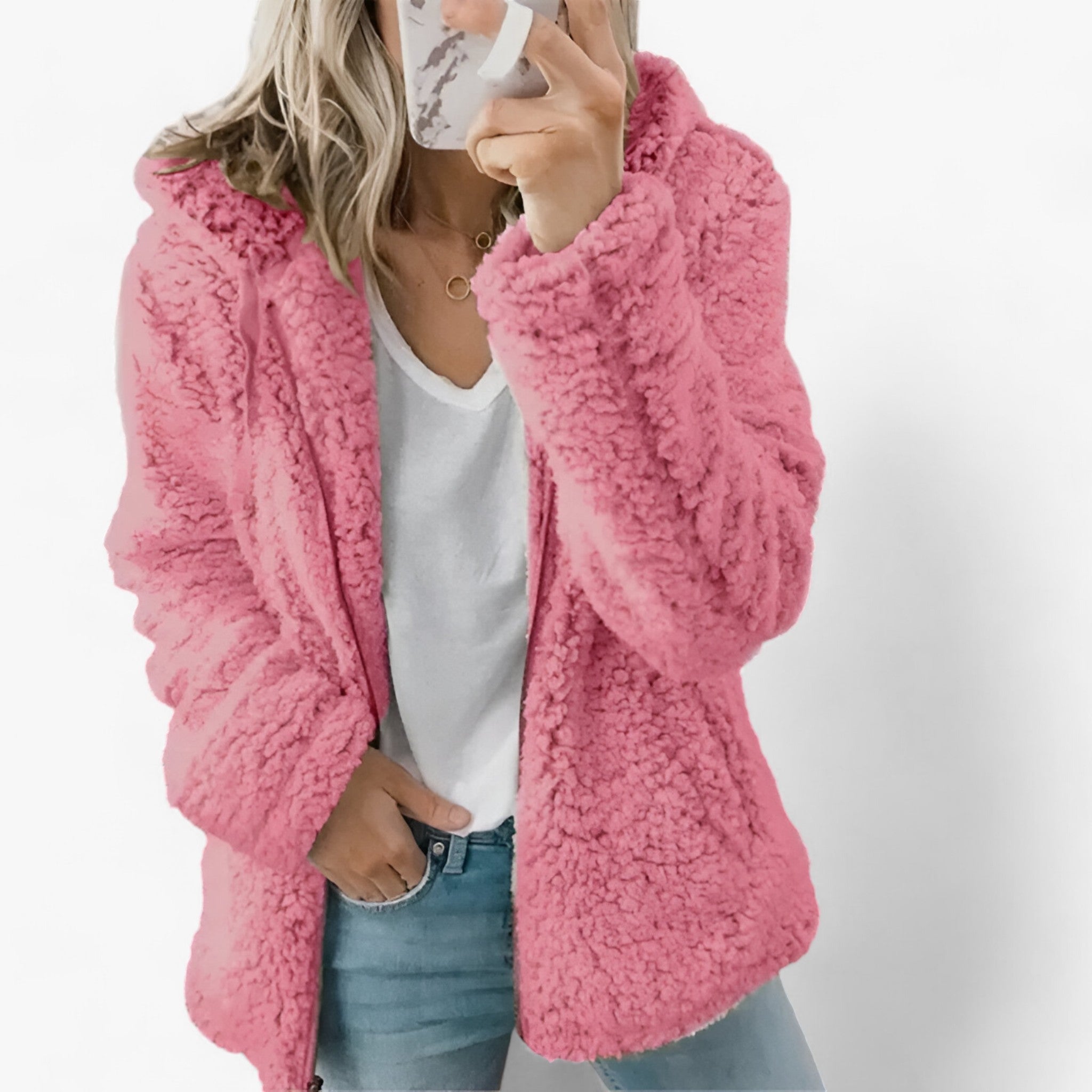 Olivia | Uld og Fleece Jakke - Luksus Vintervarme