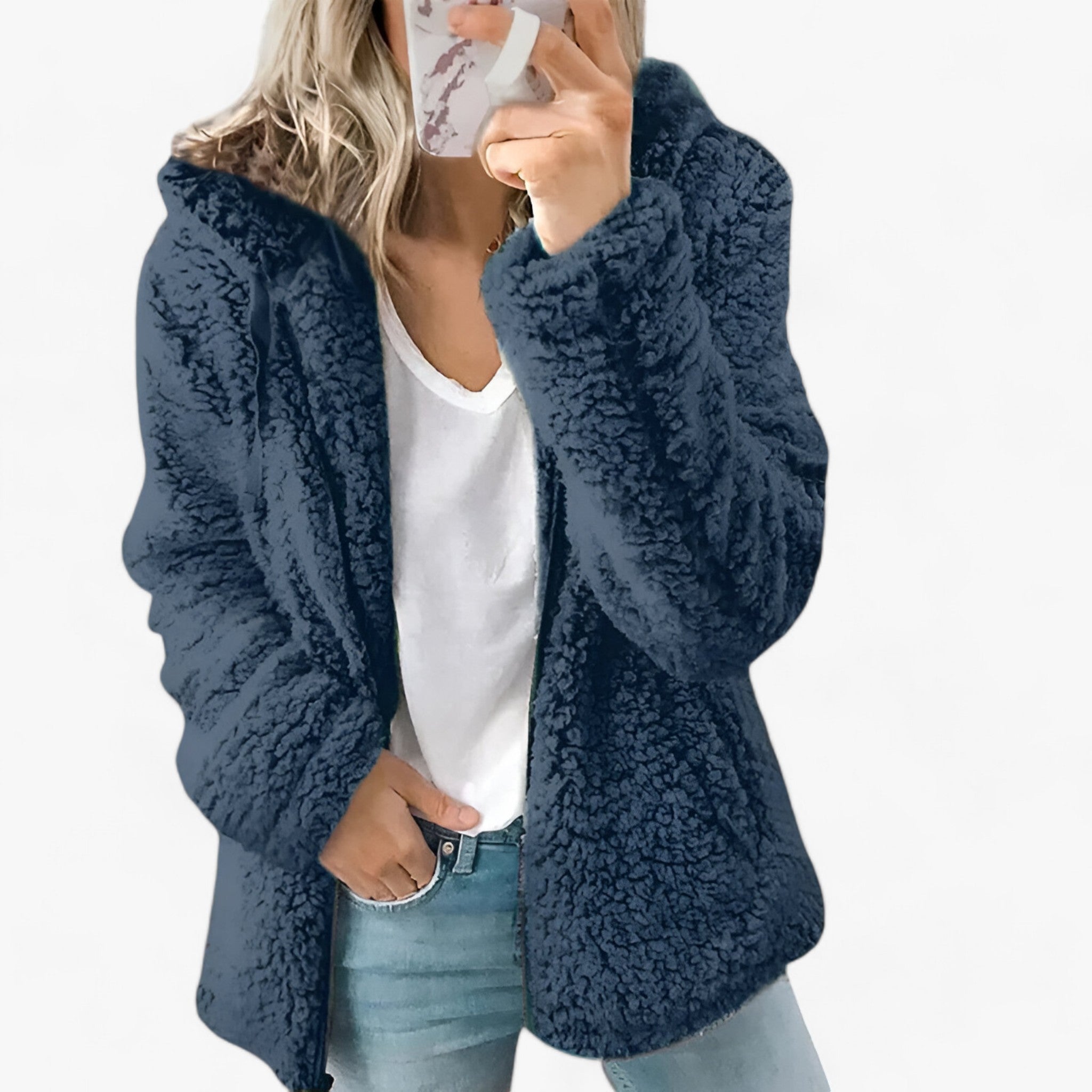 Olivia | Uld og Fleece Jakke - Luksus Vintervarme