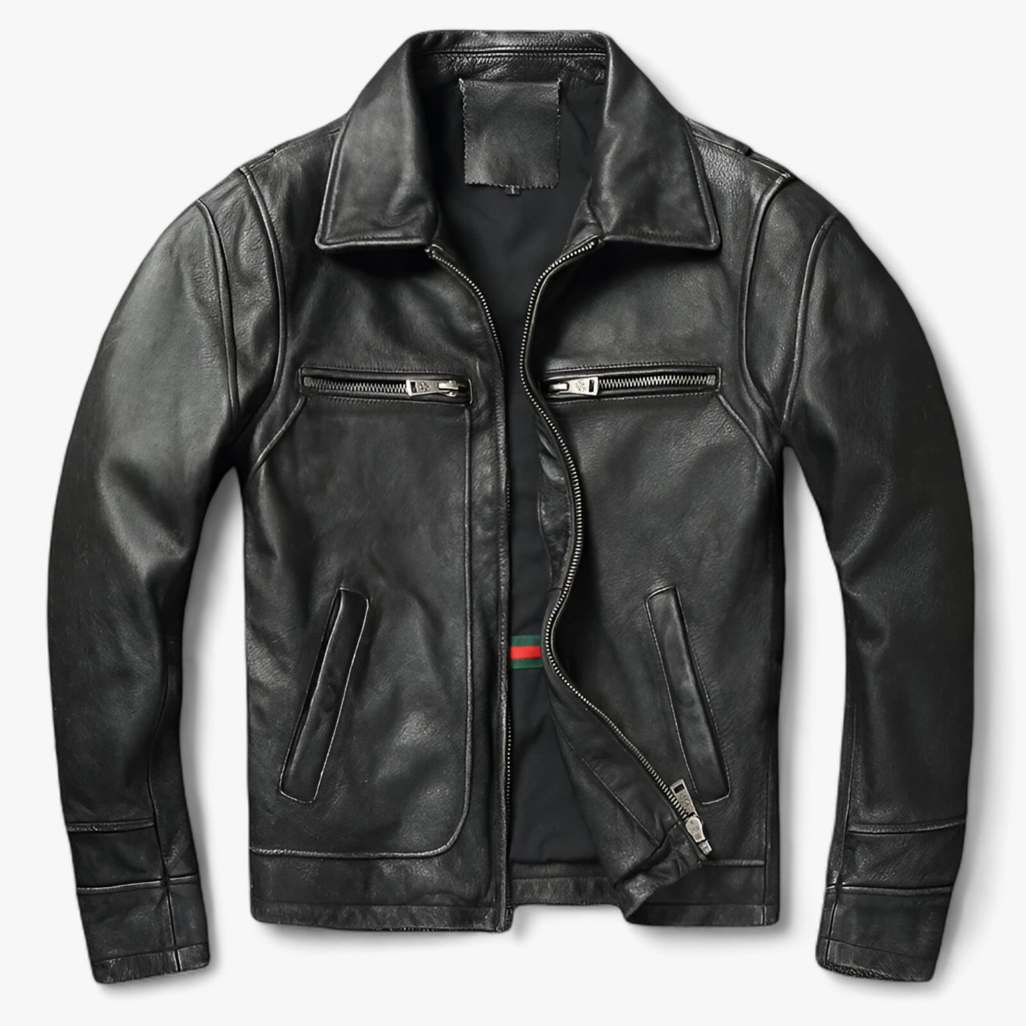 Jackson | Herre Læder Bikerjakke - Vintage Biker Varme