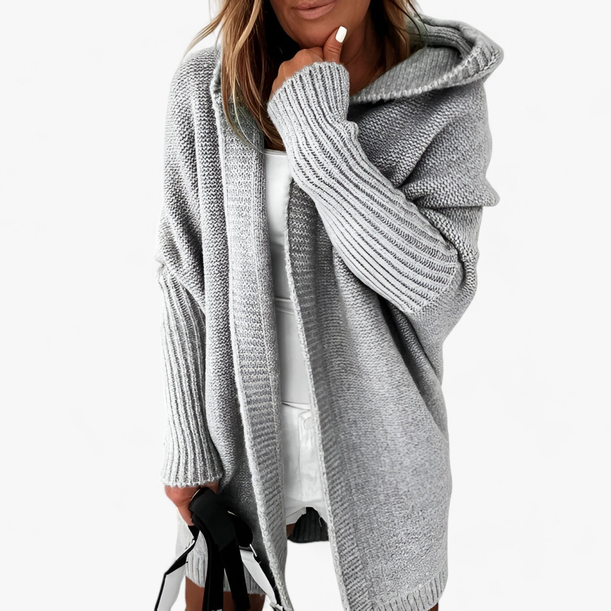 Imelia | Strikket Hoodie Cardigan - Chic og Komfortabel til Efteråret