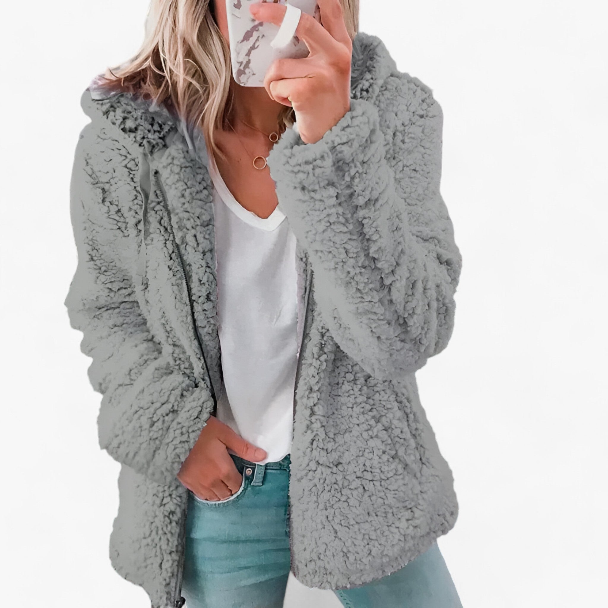 Olivia | Uld og Fleece Jakke - Luksus Vintervarme