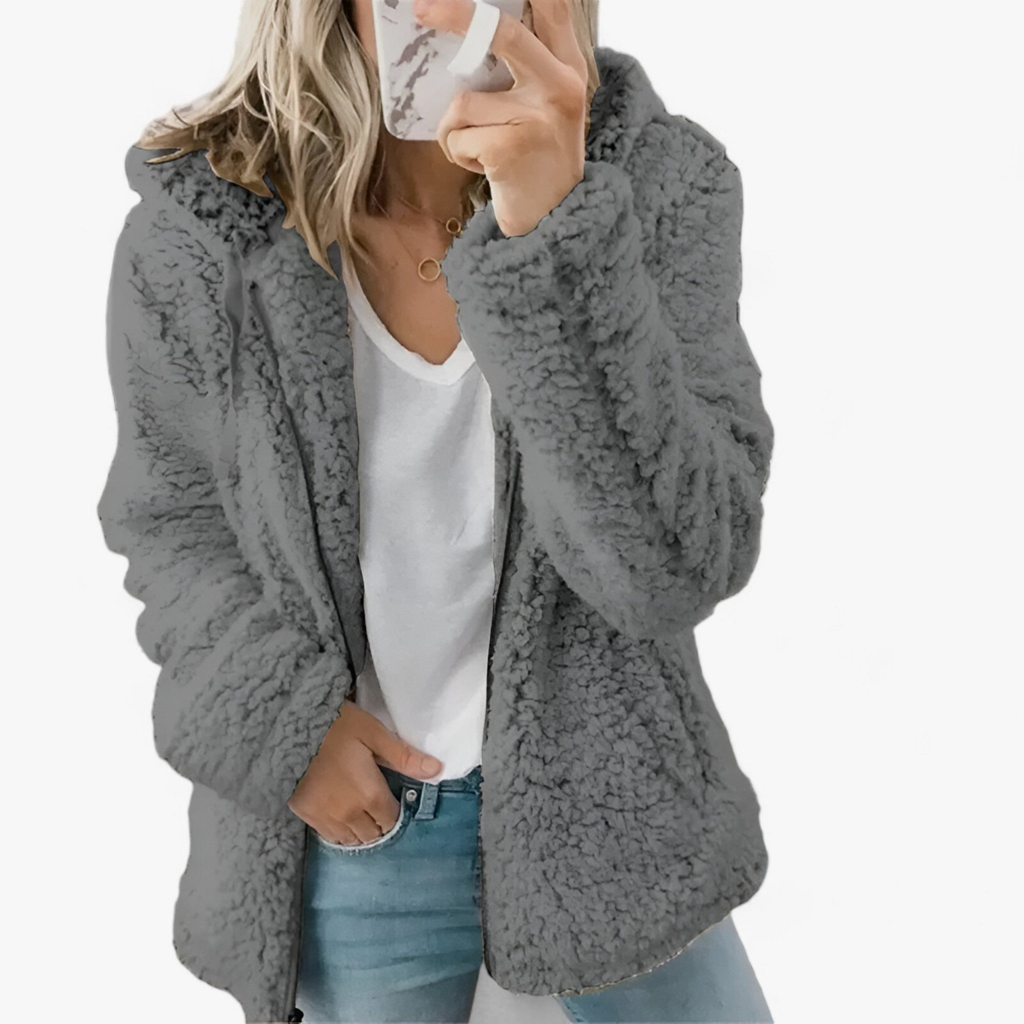 Olivia | Uld og Fleece Jakke - Luksus Vintervarme